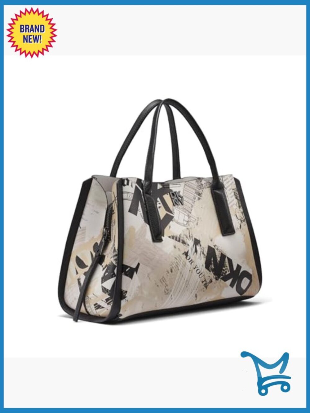 Medium Satchel Handbag with Adjustable Strap, Polyurethane Material - Picture 3 of 5